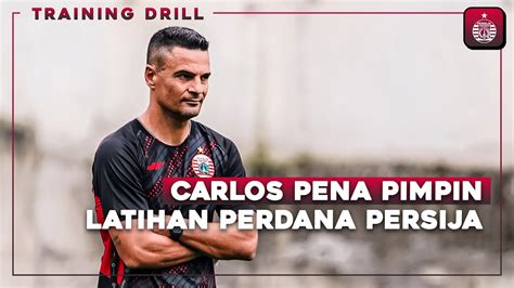 Carlos Peña Langsung Pimpin Latihan Perdana Persija Training Drill