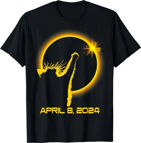 TOTAL SOLAR ECLIPSE 2024 Cat Wearing Solar Eclipse Glasses T Shirt