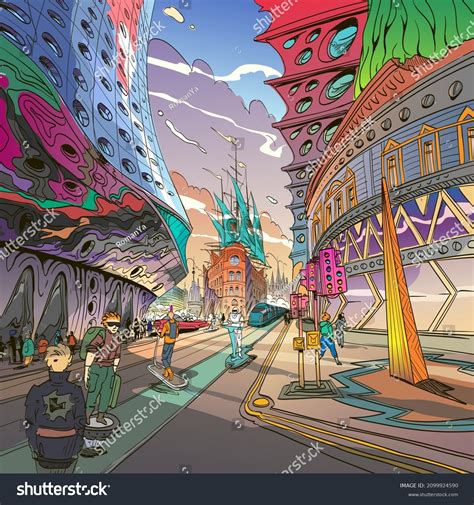 Art Conceptuel Des Villes Du Futur