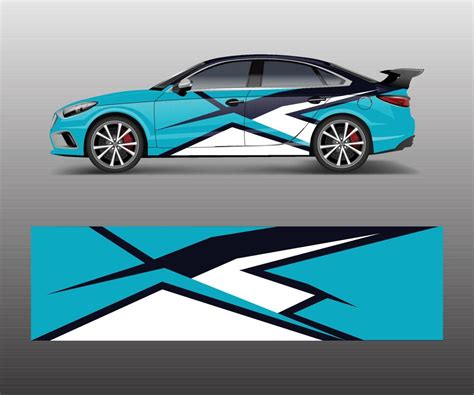 Sport Car Racing Wrap Design Vector Design Abstract Racing Graphic