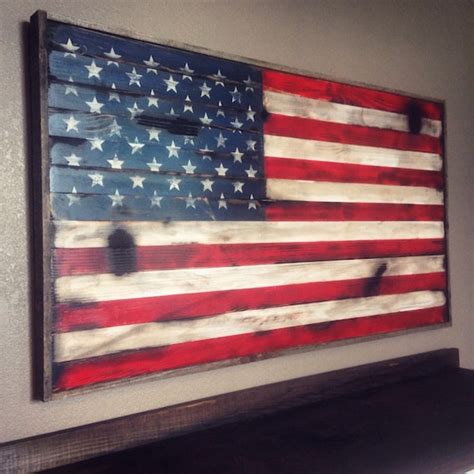 American Flag Wall Art // Wood American Flag by WeGotWoodNorthwest