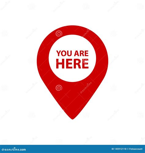 You are Here Map Pointer - Vector Illustration - Isolated on White ...