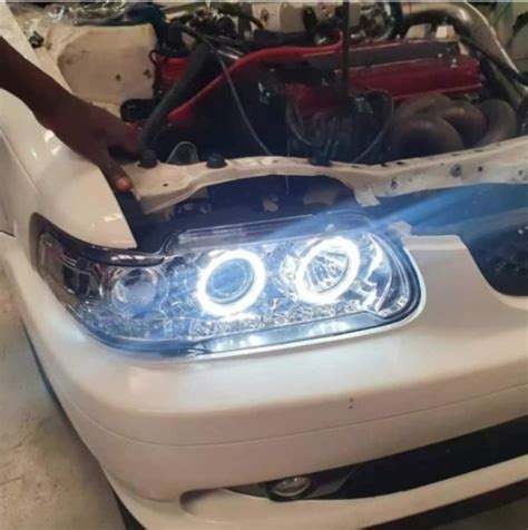 Headlights Toyota Tazz Headlamp Angel Eye Led Drl Incl Corner