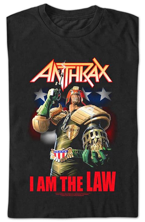 I Am The Law Judge Dredd Anthrax T Shirt