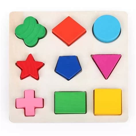 Jual Ready Mainan Edukasi Anak Puzzle Kayu Montessori Bentuk Geometri Shape Shopee Indonesia