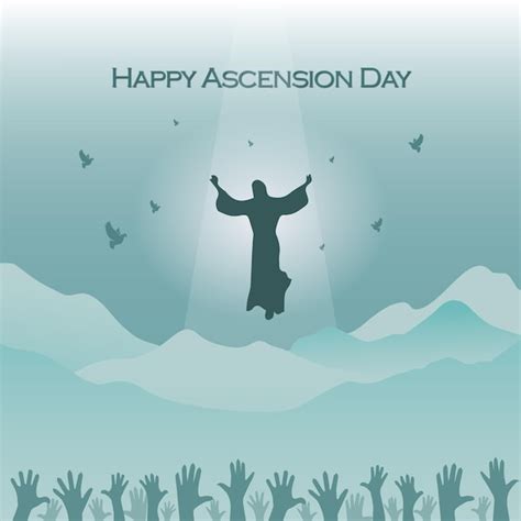 Feliz día de la ascensión de jesucristo ilustración día de la