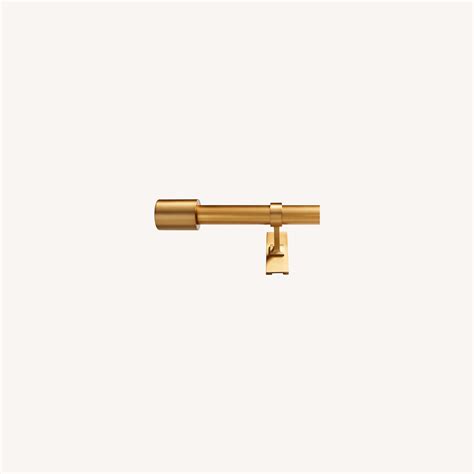 Set Of West Elm Adjustable Curtain Rod Brass Aptdeco