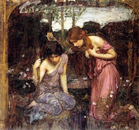 Nymphs Finding The Head Of Orpheus Study William Waterhouse John