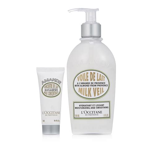 L Occitane Almond Milk Veil 240ml Concentrate 20ml QVC UK