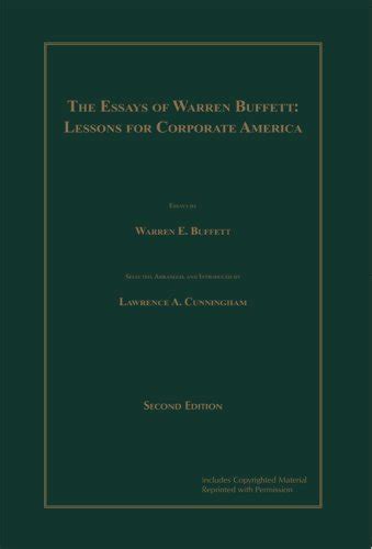 The Essays Of Warren Buffett Review Quotes Lessons Euclidean