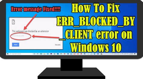 How To Fix Err Blocked By Client Error On Windows