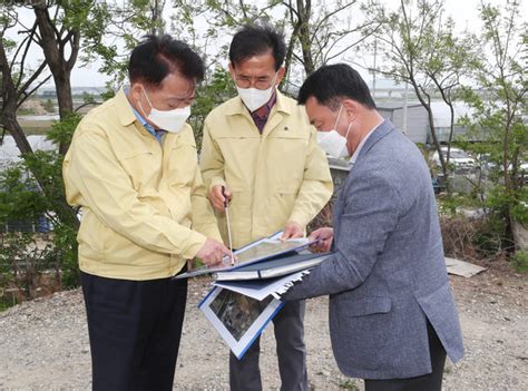 한범덕 청주시장 오송국민체육센터 등 현장점검