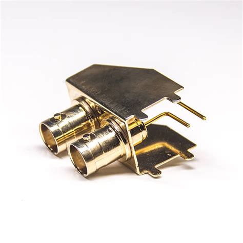 BNC Right Angled PCB Mount Female Through Hole PCB Mount 50Ohm 50 Ohm