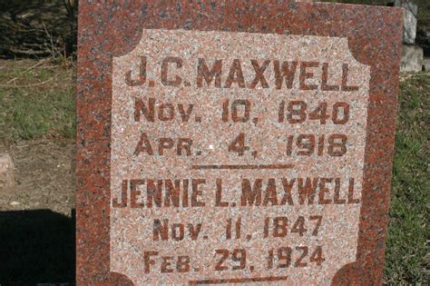 Louisa Jane Jennie Jourdan Maxwell Memorial Find A Grave