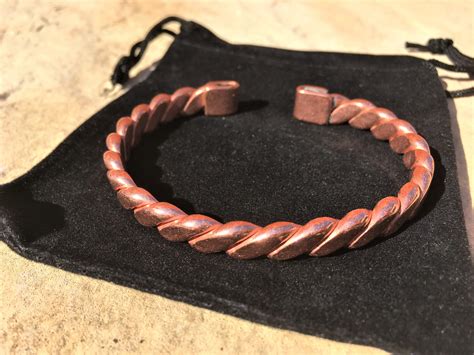 Non Magnetic Solid Copper Bracelet Flattened Rope With Gift Options Ccb