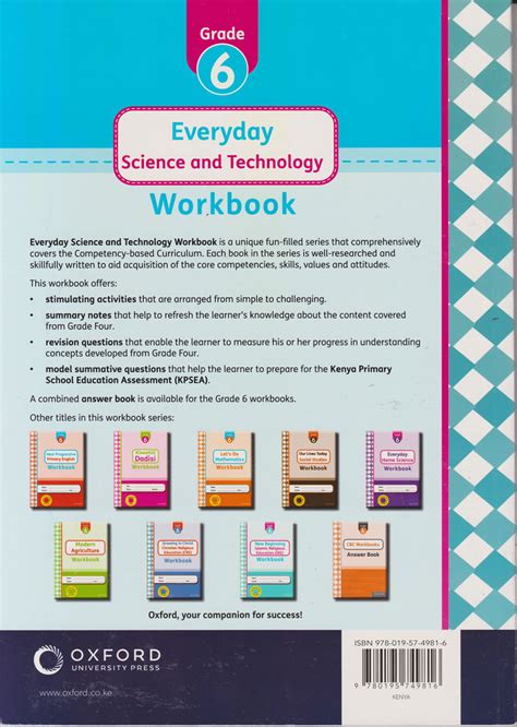 Oxford Everyday Science And Technology Workbook Grade 6 Savanis Book Centre