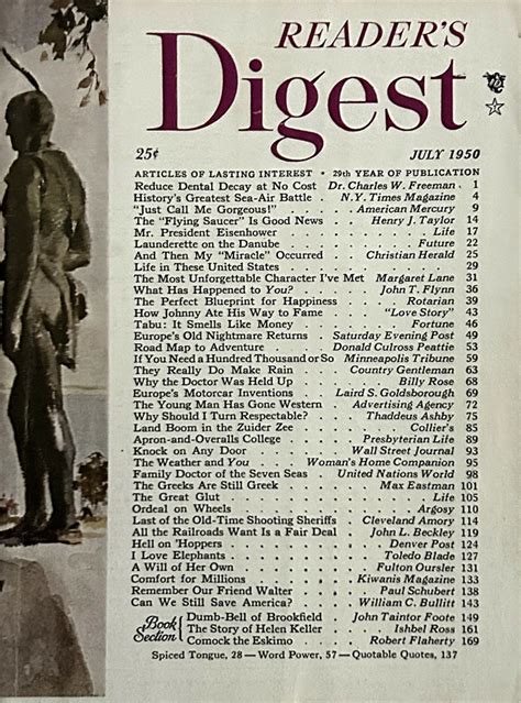 Readers Digest July 1950 At Wolfgangs