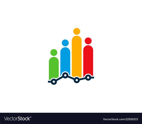 People statistic logo icon design Royalty Free Vector Image