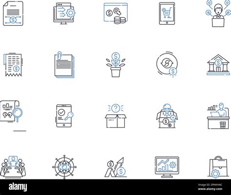 Capital Estimation Line Icons Collection Budgeting Valuation