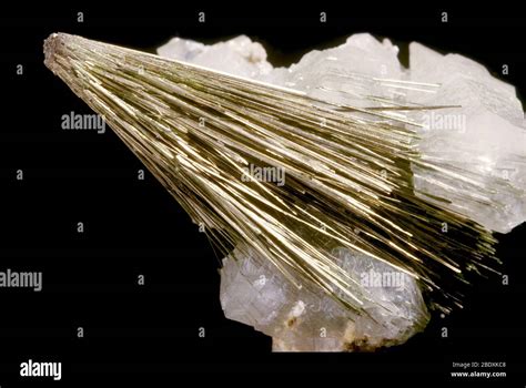 Millerite crystal from Milwaukee, Wisconsin Stock Photo - Alamy