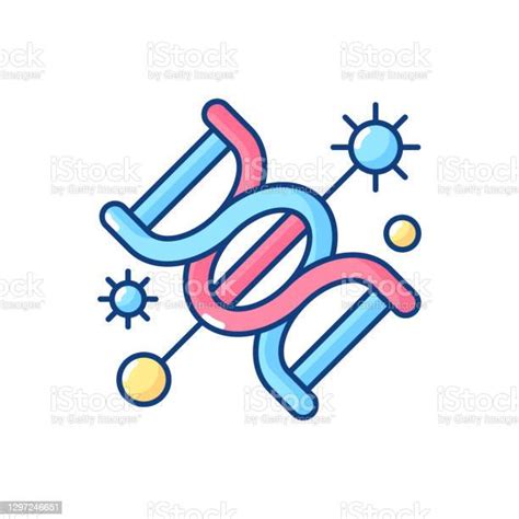 Genetics Rgb Color Icon Stock Illustration Download Image Now Dna Protein Biology Istock