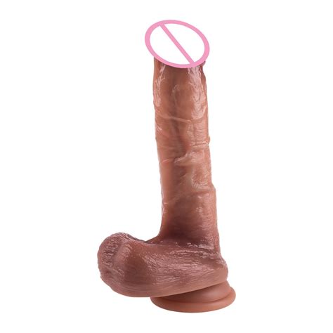 Realistic Silicone Dildo Soft Skin Texture Male Penis Female