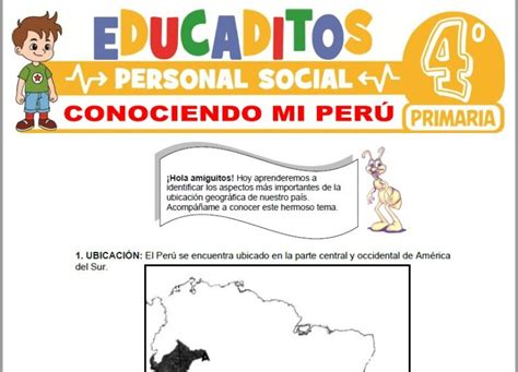 PERSONAL SOCIAL Para Cuarto De Primaria Educaditos