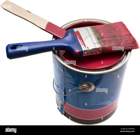 Paint Can And Brush Stock Photo Alamy