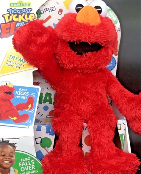 Sesame Street Tickliest Tickle Me Elmo New Plush Moving And Talking Doll Nib 4686790220