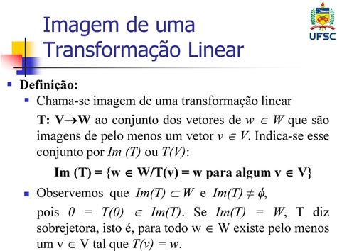 Lgebra Linear N Cleo E Imagem De Uma Transforma O Linear Teorema Da