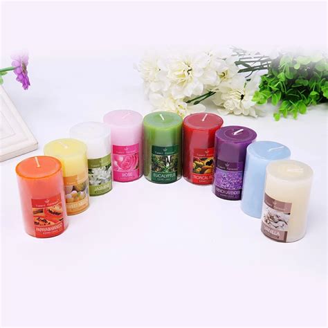 8 Scents Aromatherapy Smokeless Candles 5 X 75cm Aromatherapy Essential Oil Wedding Candles