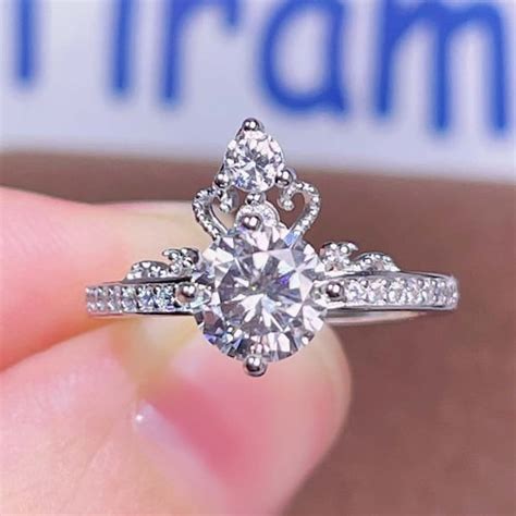 Handmade Moissanite Ring Sterling Silver Ring 1ct Brilliant Etsy