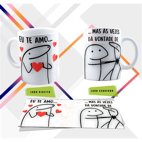 Caneca Flork Meme 325 Ml De Porcelana Personalizada Colecionável