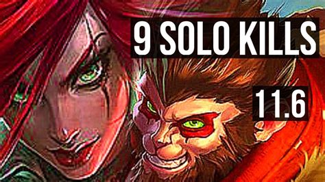 Katarina Vs Wukong Mid 2 8m Mastery 9 Solo Kills Legendary 1400