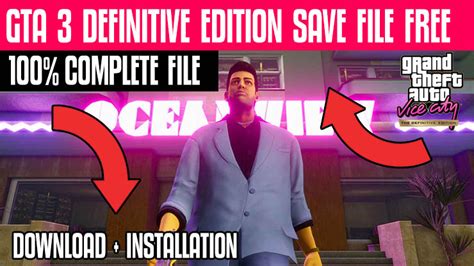 GTA Vice City Definitive Edition 100 Savegame File Skip All Missions