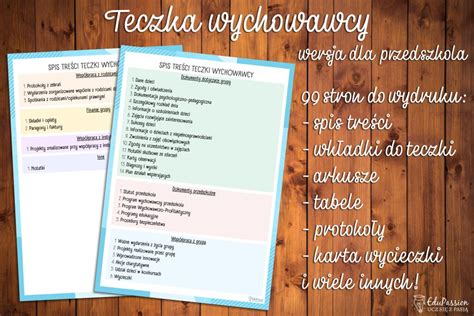 Teczka Wychowawcy Wersja Przedszkole Edupassion