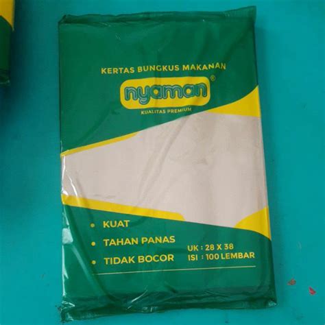 Jual Kertas Nasi Minyak Tebal Nasi Coklat Pembungkus Nyaman Isi 100