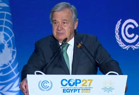 COP27 secretário geral da ONU critica ruptura entre Norte e Sul