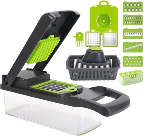 Groentesnijder 15 In 1 Nicer Dicer Met 7 Verwisselbare Groenteschaaf