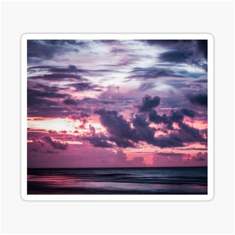 Beautiful Pink And Purple Beach Sunset Sticker For Sale By Mealissadraws Redbubble