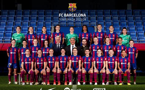 barca women pose  official photo  potentially historic season