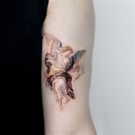 #무미 Gabriel - #angeltattoo #gabrieltattoo #gabriel #angel #seoultattoo ...