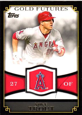 Topps Los Angeles Angels Mike Trout Gold Futures Gf Mint Ebay