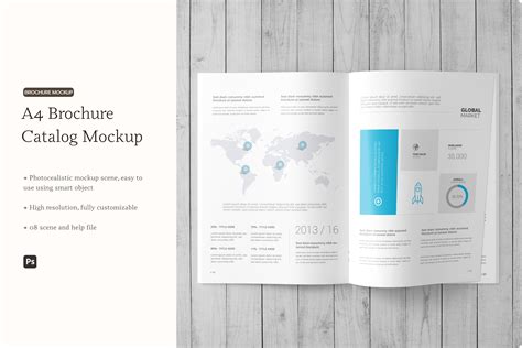 A Brochure Catalog Mockup Design Cuts