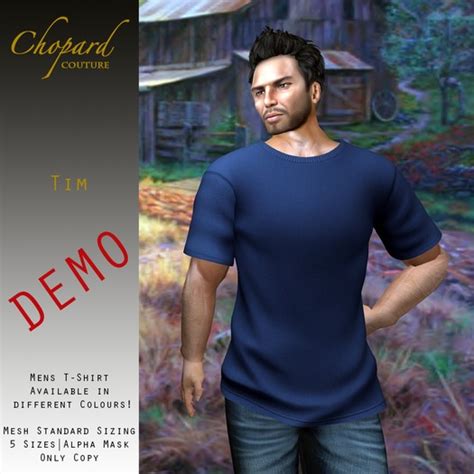 Second Life Marketplace Chopard Couture Demo Tim T Shirt Mesh