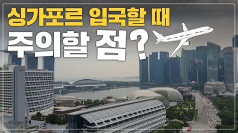 싱가폴 출국 과정 브이로그 인천에서 창이공항까지 입국 시 주의할점은 YouTube