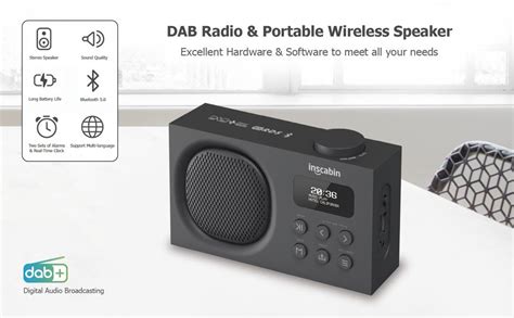 Inscabin P2 Portable DAB DAB FM Digital Radio Portable Wireless