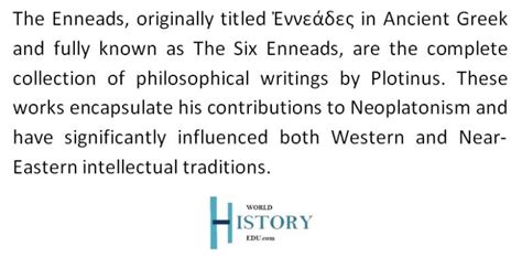 plotinus  enneads world history