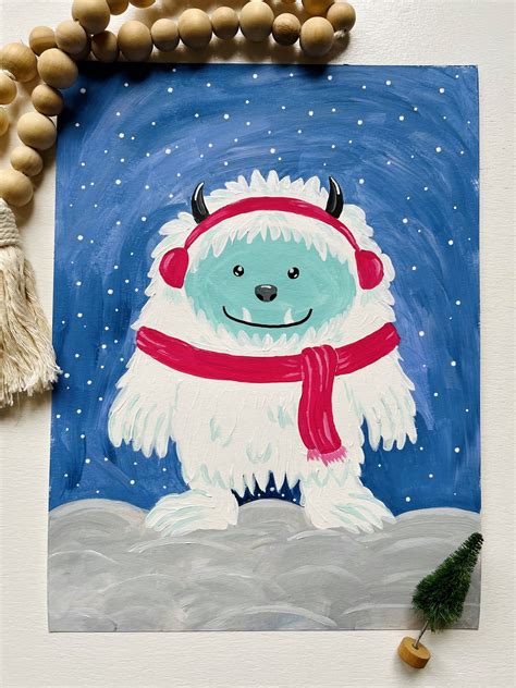 Snowy Yeti Canvas Painting — MAKE Apothecary