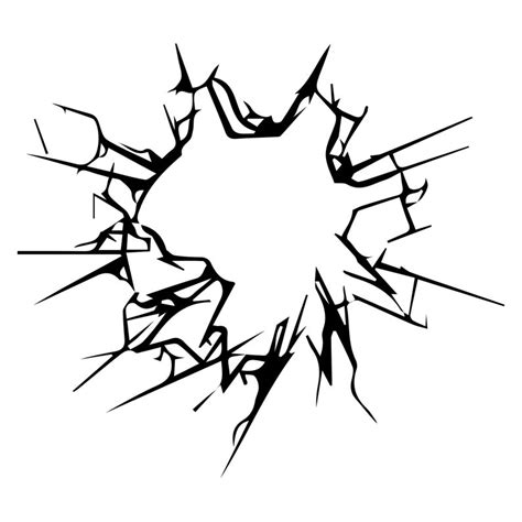 Cracked Wall Svg Explosion Svg Bullet Hole Svg Broken Wall Svg